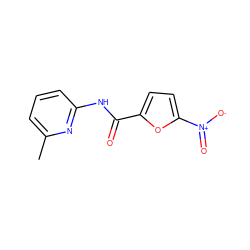 Cc1cccc(NC(=O)c2ccc([N+](=O)[O-])o2)n1 ZINC000000342230
