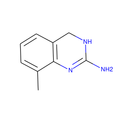 Cc1cccc2c1N=C(N)NC2 ZINC000029131126