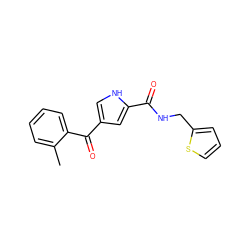 Cc1ccccc1C(=O)c1c[nH]c(C(=O)NCc2cccs2)c1 ZINC000001404012