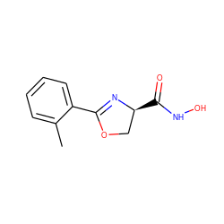 Cc1ccccc1C1=N[C@@H](C(=O)NO)CO1 ZINC000026936456