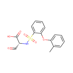 Cc1ccccc1Oc1ccccc1S(=O)(=O)N[C@H](C=O)C(=O)O ZINC000026667051