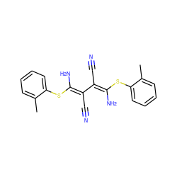 Cc1ccccc1S/C(N)=C(C#N)/C(C#N)=C(\N)Sc1ccccc1C ZINC000034802608