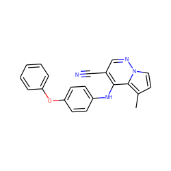 Cc1ccn2ncc(C#N)c(Nc3ccc(Oc4ccccc4)cc3)c12 ZINC000028569454