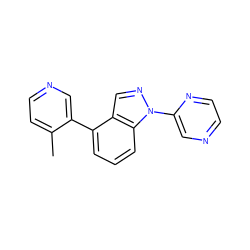 Cc1ccncc1-c1cccc2c1cnn2-c1cnccn1 ZINC000653727871