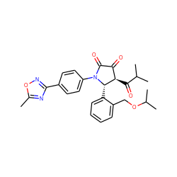 Cc1nc(-c2ccc(N3C(=O)C(=O)[C@@H](C(=O)C(C)C)[C@@H]3c3ccccc3COC(C)C)cc2)no1 ZINC000169696555