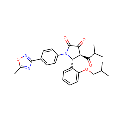 Cc1nc(-c2ccc(N3C(=O)C(=O)[C@@H](C(=O)C(C)C)[C@@H]3c3ccccc3OCC(C)C)cc2)no1 ZINC000169696230