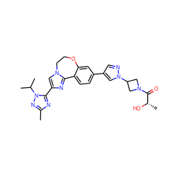 Cc1nc(-c2cn3c(n2)-c2ccc(-c4cnn(C5CN(C(=O)[C@H](C)O)C5)c4)cc2OCC3)n(C(C)C)n1 ZINC000096270818