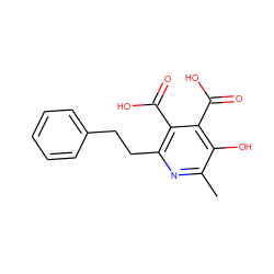 Cc1nc(CCc2ccccc2)c(C(=O)O)c(C(=O)O)c1O ZINC000103241288