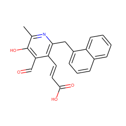 Cc1nc(Cc2cccc3ccccc23)c(/C=C/C(=O)O)c(C=O)c1O ZINC000103242023
