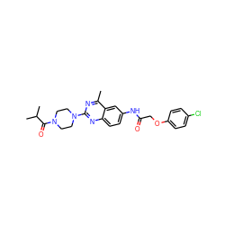 Cc1nc(N2CCN(C(=O)C(C)C)CC2)nc2ccc(NC(=O)COc3ccc(Cl)cc3)cc12 ZINC000084616760
