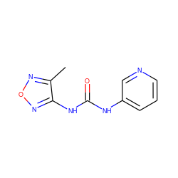 Cc1nonc1NC(=O)Nc1cccnc1 ZINC000000039839