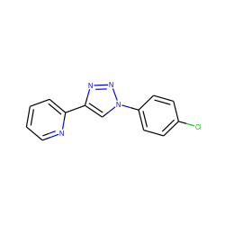 Clc1ccc(-n2cc(-c3ccccn3)nn2)cc1 ZINC000073220307