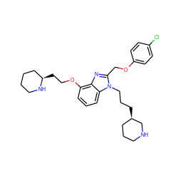 Clc1ccc(OCc2nc3c(OCC[C@@H]4CCCCN4)cccc3n2CCC[C@@H]2CCCNC2)cc1 ZINC000013780302