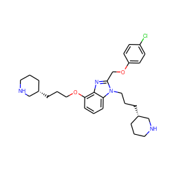 Clc1ccc(OCc2nc3c(OCCC[C@H]4CCCNC4)cccc3n2CCC[C@H]2CCCNC2)cc1 ZINC000013780317