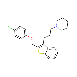 Clc1ccc(OCc2sc3ccccc3c2CCCN2CCCCC2)cc1 ZINC000027547707