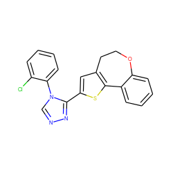 Clc1ccccc1-n1cnnc1-c1cc2c(s1)-c1ccccc1OCC2 ZINC000095582707