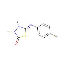 Cn1c(=O)s/c(=N\c2ccc(Br)cc2)n1C ZINC000103190507