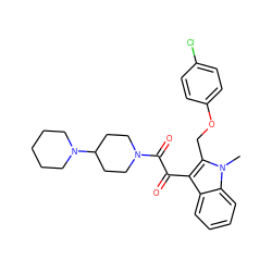 Cn1c(COc2ccc(Cl)cc2)c(C(=O)C(=O)N2CCC(N3CCCCC3)CC2)c2ccccc21 ZINC000013766336