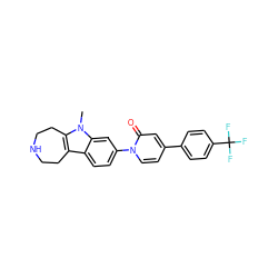 Cn1c2c(c3ccc(-n4ccc(-c5ccc(C(F)(F)F)cc5)cc4=O)cc31)CCNCC2 ZINC000169700514