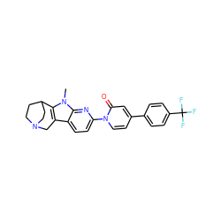 Cn1c2c(c3ccc(-n4ccc(-c5ccc(C(F)(F)F)cc5)cc4=O)nc31)CN1CCC2CC1 ZINC000114087281