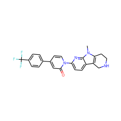 Cn1c2c(c3ccc(-n4ccc(-c5ccc(C(F)(F)F)cc5)cc4=O)nc31)CNCC2 ZINC000168642876