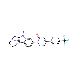 Cn1c2c(c3ccc(-n4ccc(-c5ccc(C(F)(F)F)nc5)cc4=O)cc31)[C@H]1CC[C@@H](C2)N1 ZINC000068249129