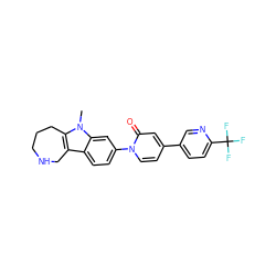 Cn1c2c(c3ccc(-n4ccc(-c5ccc(C(F)(F)F)nc5)cc4=O)cc31)CNCCC2 ZINC000115007303
