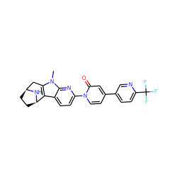 Cn1c2c(c3ccc(-n4ccc(-c5ccc(C(F)(F)F)nc5)cc4=O)nc31)[C@H]1CC[C@@H](C2)N1 ZINC000113225670
