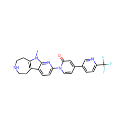 Cn1c2c(c3ccc(-n4ccc(-c5ccc(C(F)(F)F)nc5)cc4=O)nc31)CCNCC2 ZINC000115014325