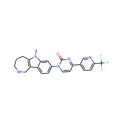 Cn1c2c(c3ccc(-n4ccc(-c5ccc(C(F)(F)F)nc5)nc4=O)cc31)CNCCC2 ZINC000115015644