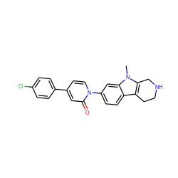 Cn1c2c(c3ccc(-n4ccc(-c5ccc(Cl)cc5)cc4=O)cc31)CCNC2 ZINC000064573763