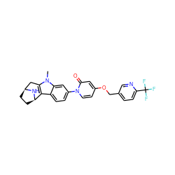 Cn1c2c(c3ccc(-n4ccc(OCc5ccc(C(F)(F)F)nc5)cc4=O)cc31)[C@H]1CC[C@@H](C2)N1 ZINC000113222921