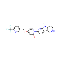Cn1c2c(c3ccc(-n4ccc(OCc5ccc(C(F)(F)F)nc5)cc4=O)nc31)CNCC2 ZINC000168666883