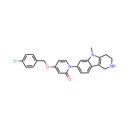 Cn1c2c(c3ccc(-n4ccc(OCc5ccc(Cl)cc5)cc4=O)cc31)CNCC2 ZINC000064560129