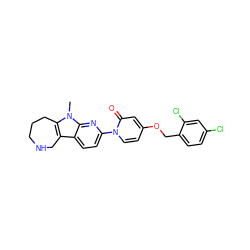 Cn1c2c(c3ccc(-n4ccc(OCc5ccc(Cl)cc5Cl)cc4=O)nc31)CNCCC2 ZINC000115015866