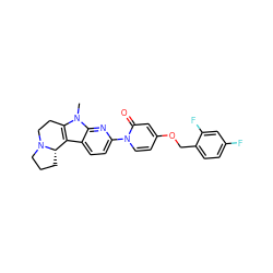 Cn1c2c(c3ccc(-n4ccc(OCc5ccc(F)cc5F)cc4=O)nc31)[C@@H]1CCCN1CC2 ZINC000113109545