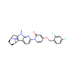 Cn1c2c(c3ccc(-n4ccc(OCc5ccc(F)cc5F)cc4=O)nc31)[C@H]1CC[C@@H](C2)N1 ZINC000113222427