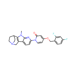 Cn1c2c(c3ccc(-n4ccc(OCc5ccc(F)cc5F)cc4=O)nc31)CN1CCC2CC1 ZINC000114085921