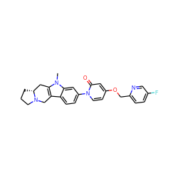 Cn1c2c(c3ccc(-n4ccc(OCc5ccc(F)cn5)cc4=O)cc31)CN1CCC[C@@H]1C2 ZINC000113109761