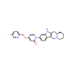 Cn1c2c(c3ccc(-n4ccc(OCc5ccc(F)cn5)cc4=O)cc31)CN1CCCC[C@@H]1C2 ZINC000113109847