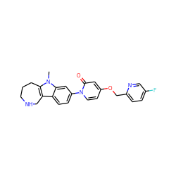 Cn1c2c(c3ccc(-n4ccc(OCc5ccc(F)cn5)cc4=O)cc31)CNCCC2 ZINC000115010363