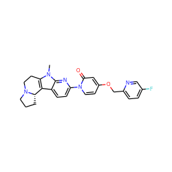 Cn1c2c(c3ccc(-n4ccc(OCc5ccc(F)cn5)cc4=O)nc31)[C@@H]1CCCN1CC2 ZINC000113109400