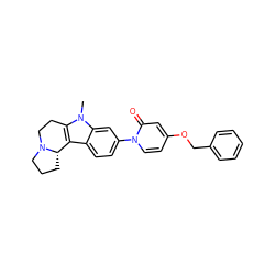 Cn1c2c(c3ccc(-n4ccc(OCc5ccccc5)cc4=O)cc31)[C@@H]1CCCN1CC2 ZINC000113109346