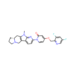 Cn1c2c(c3ccc(-n4ccc(OCc5ncc(F)cc5F)cc4=O)nc31)CN1CCC[C@@H]1C2 ZINC000113109799