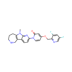 Cn1c2c(c3ccc(-n4ccc(OCc5ncc(F)cc5F)cc4=O)nc31)CNCCC2 ZINC000115010461