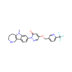 Cn1c2c(c3ccc(-n4ncc(OCc5ccc(C(F)(F)F)nc5)cc4=O)cc31)CNCCC2 ZINC000115007467