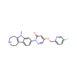 Cn1c2c(c3ccc(-n4ncc(OCc5ccc(F)cn5)cc4=O)cc31)CCNCC2 ZINC000115012114