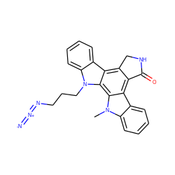Cn1c2ccccc2c2c3c(c4c5ccccc5n(CCCN=[N+]=[N-])c4c21)CNC3=O ZINC000029570869