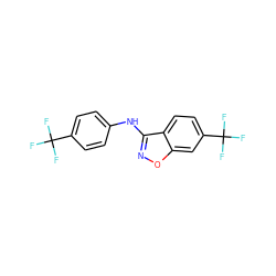 FC(F)(F)c1ccc(Nc2noc3cc(C(F)(F)F)ccc23)cc1 ZINC000045300172