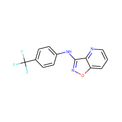 FC(F)(F)c1ccc(Nc2noc3cccnc23)cc1 ZINC000045303072
